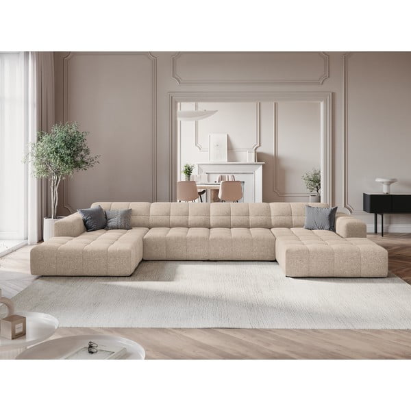 Divano angolare beige (a U) Chicago - Cosmopolitan Design-image-1