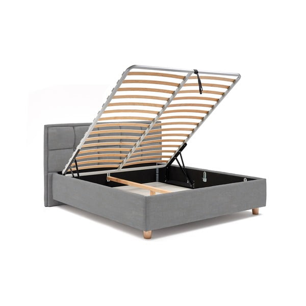 Letto matrimoniale azzurro con griglia e contenitore , 160 x 200 cm Karme - ProSpánek-image-4