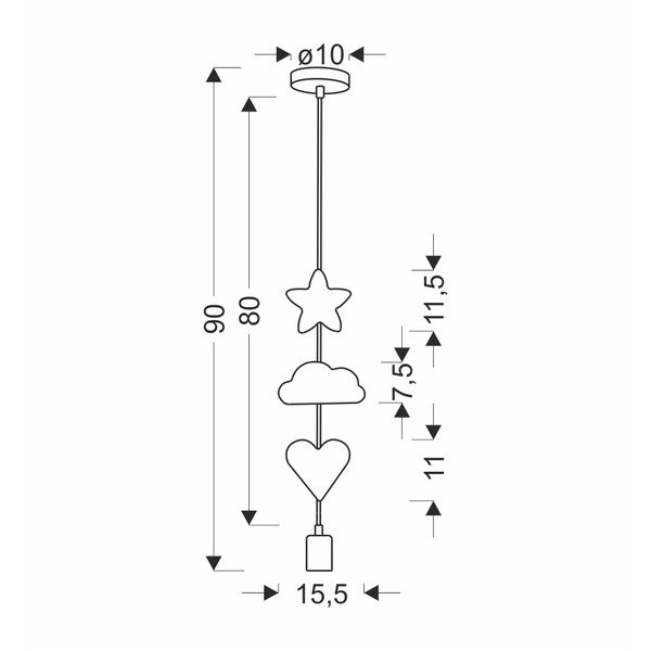 Lampada per bambini con paralume in metallo Single - Candellux Lighting-image-2