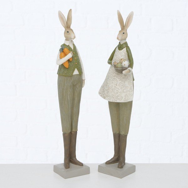 Set di 2 decorazioni pasquali Mr. & Mrs. Rabbit Duval - Boltze