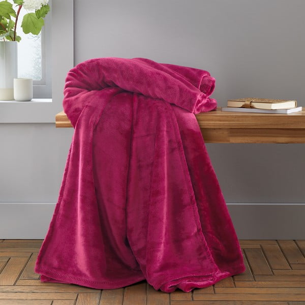 Coperta rosa in micropile 130x170 cm Raschel Velvet – Catherine Lansfield-image-1