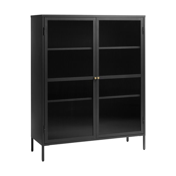 Vetrina in metallo nero 111x140 cm Bronco - Unique Furniture-image-2