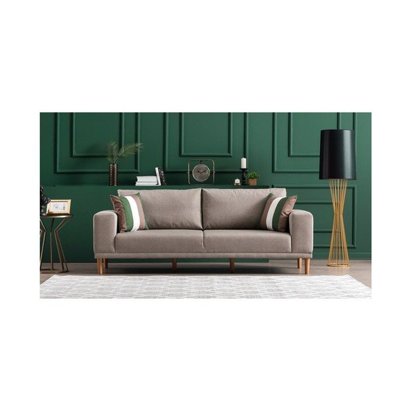 Divano a tre posti crema Franz - Balcab Home-image-4