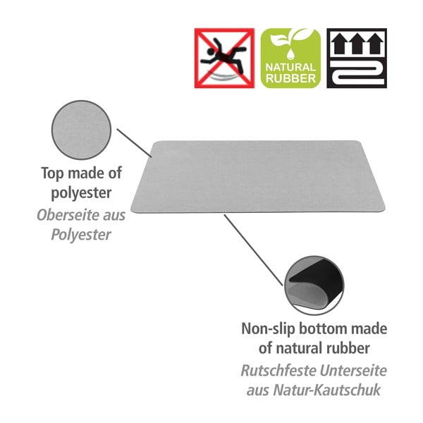 Tappetino da bagno grigio 50x80 cm - Wenko-image-4