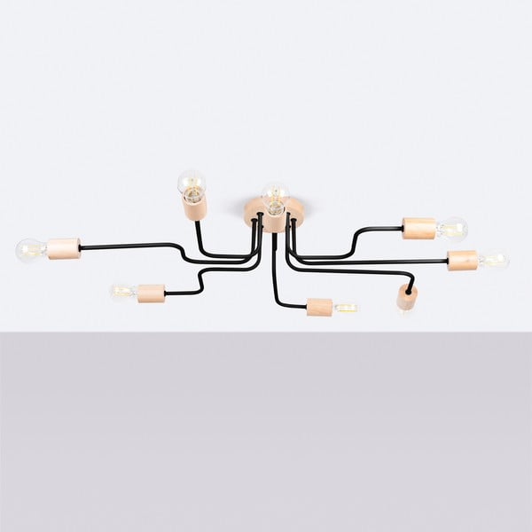 Plafoniera nera/di colore naturale 60x100 cm Dazzle – Sollux-image-2