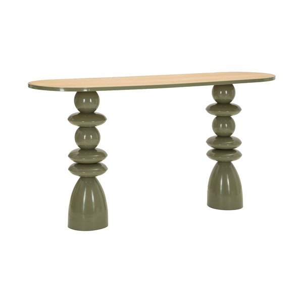 Tavolo consolle verde in metallo 45x150 cm Metal Console – Mauro Ferretti