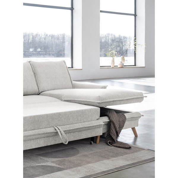 Divano letto angolare beige (angolo destro) Charming Charlie - Miuform-image-4