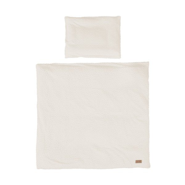 Set copripiumino e federa da bambini color crema per culla 80x80 cm Seashells – Roba