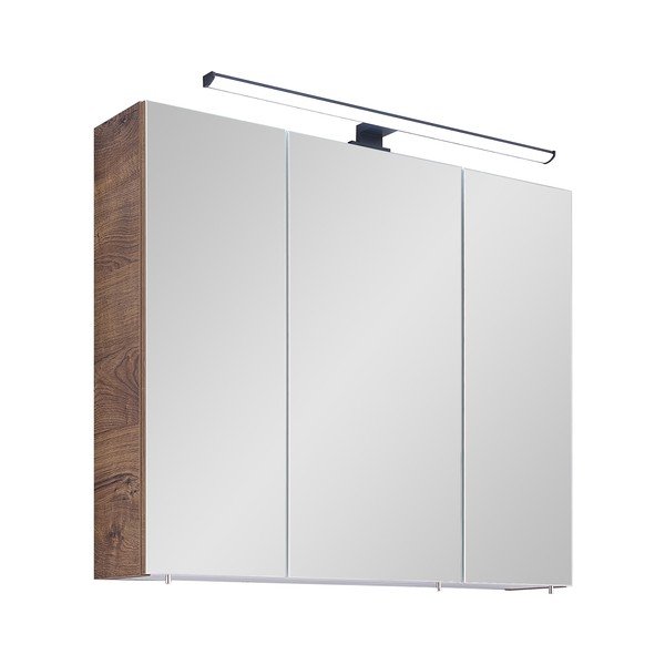 Mobile bagno sospeso marrone con specchio 75x70 cm Set 374 - Pelipal-image-2