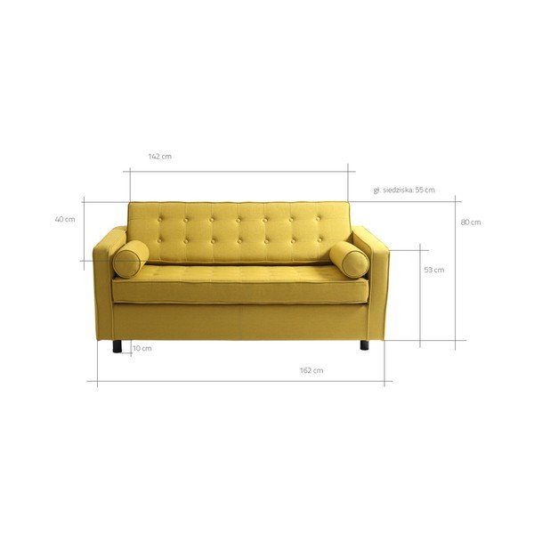 Divano letto giallo di forma personalizzata con due posti a sedere Topic - CustomForm-image-2