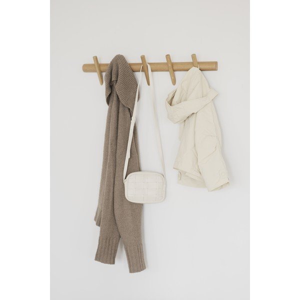 Appendiabiti da parete in legno di quercia in colore naturale Hillmond - Rowico-image-4