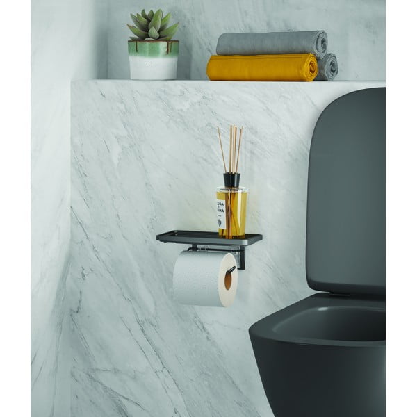 Porta carta igienica autoportante in acciaio inox Origin Lava - Metaltex-image-1