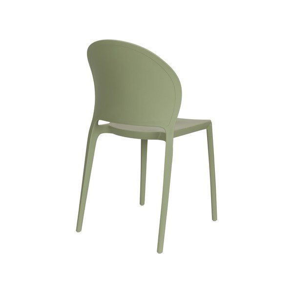 Sedia da giardino in plastica verde Sjoerd - White Label-image-4