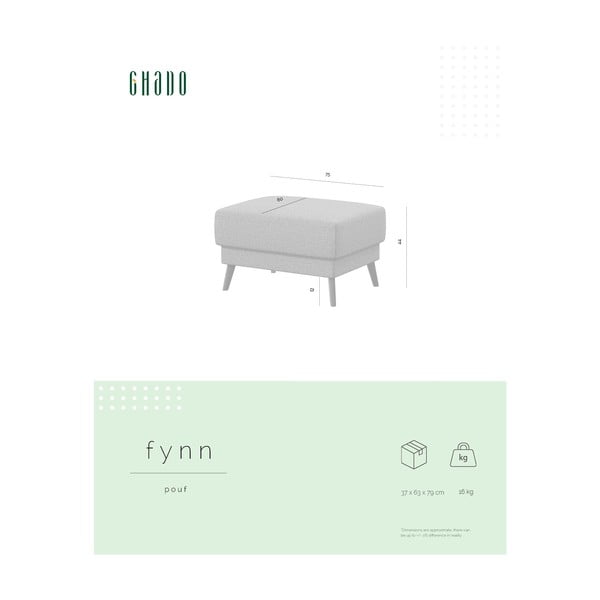 Pouf blu scuro Fynn - Ghado-image-3