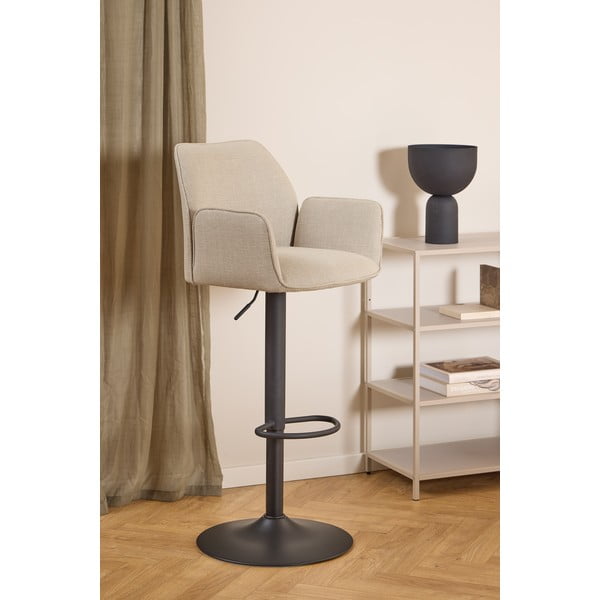 Sgabello da bar beige con altezza regolabile/con braccioli (altezza della seduta 85 cm) Glenda – Actona-image-1