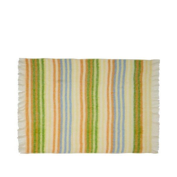 Coperta di lana giallo/verde 140x200 cm Loom - Hübsch