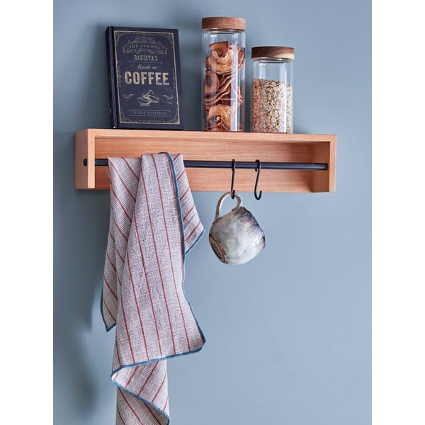 Appendiabiti da parete in colore naturale effetto faggio con mensola Ryder - Bloomingville-image-1