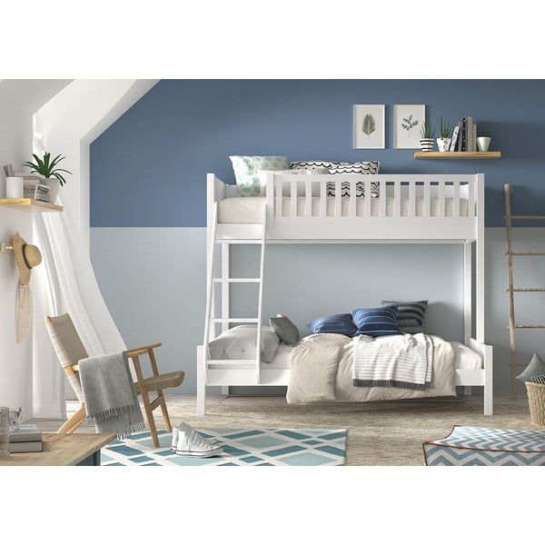 Letto a castello bianco per bambini 140x200/90x200 cm Scott - Vipack-image-1