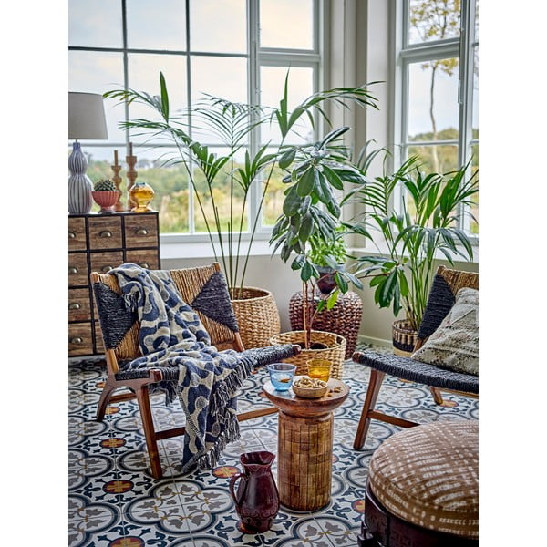 Tavolino rotondo in mango massiccio ø 30 cm Yasme – Bloomingville-image-2