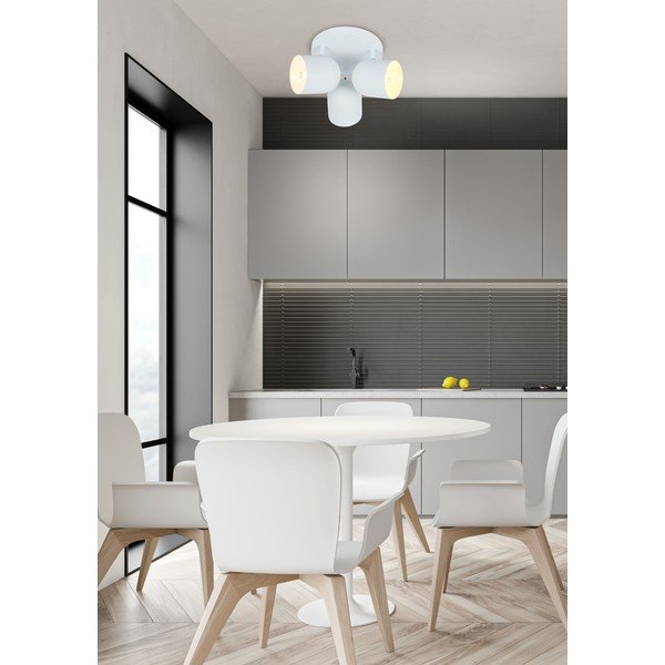 Lampada da soffitto bianca con paralume in metallo 32x32 cm Azuro - Candellux Lighting-image-1