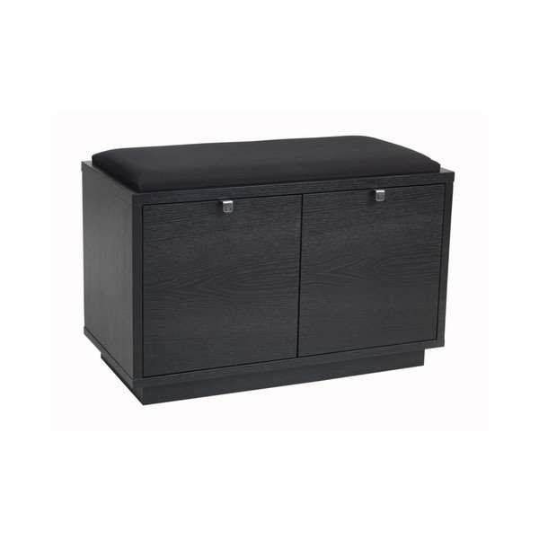 Scarpiera nera con panca 70 cm Confetti - Rowico