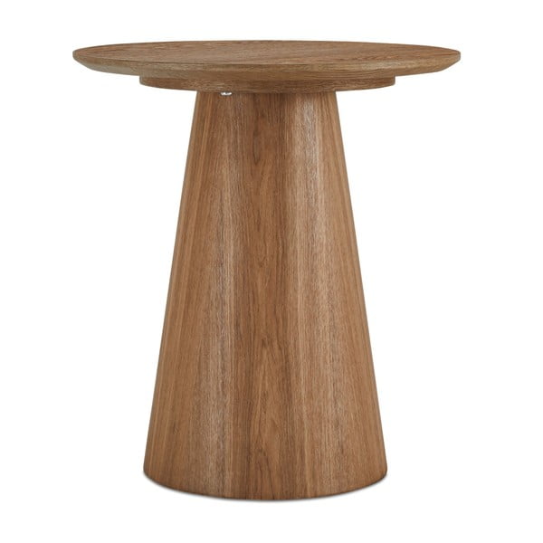 Tavolino in rovere decorato in colore naturale ø 45 cm Tango - Furnhouse-image-1