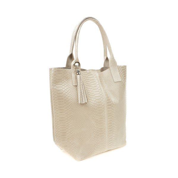 Borsa shopper in pelle beige Lola - Renata Corsi-image-2