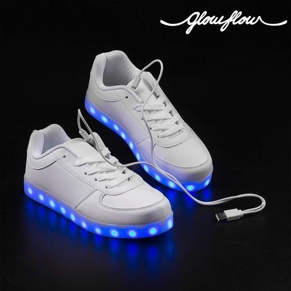 Scarpe da ginnastica a LED bianche GlowFlow, misura 40 - InnovaGoods