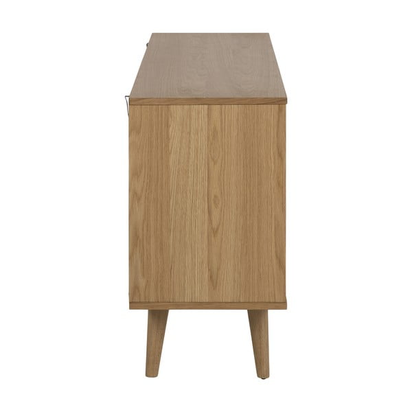 Cassettiera bassa color legno naturale effetto rovere 150x75 cm Nagano - Actona-image-4