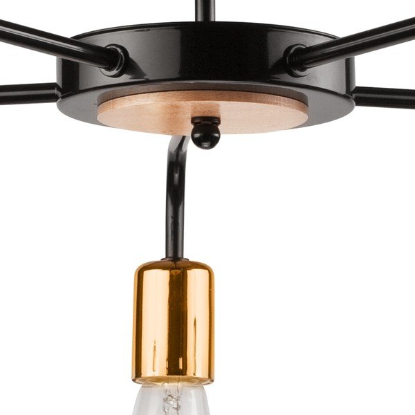 Lampadario nero con paralume in metallo ø 45 cm Erica – LAMKUR-image-4