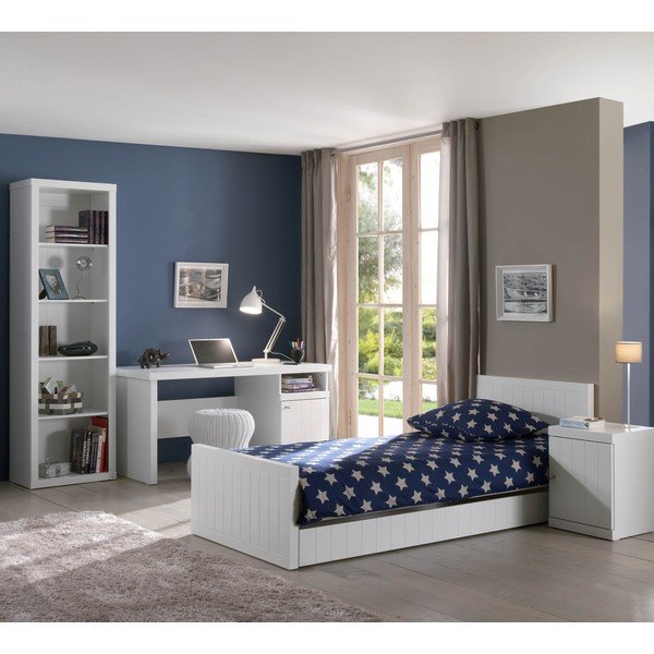 Scrivania per bambini bianca, lunghezza 70 cm Robin - Vipack-image-1