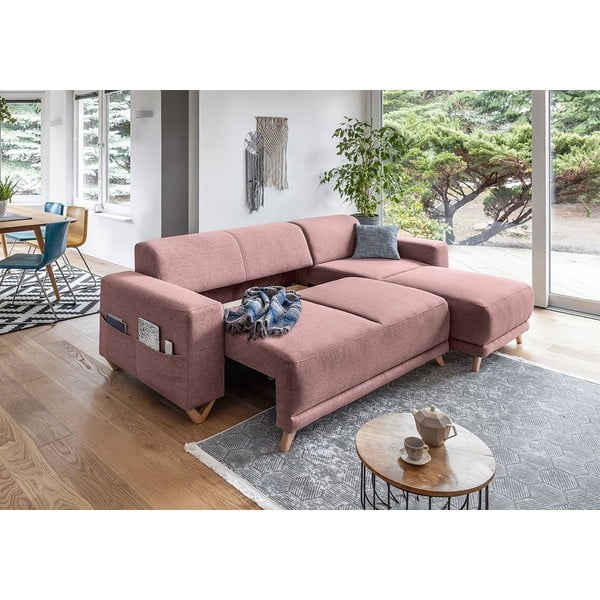 Divano angolare rosa allungabile e con contenitore Classy Sophie – Miuform-image-4