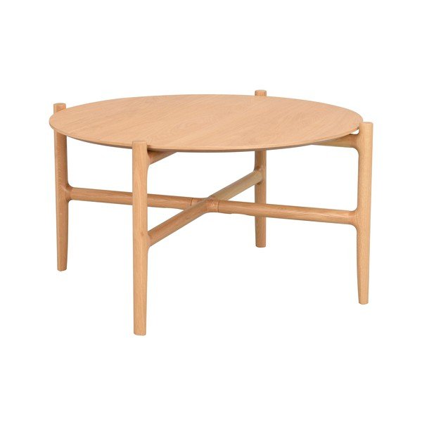 Tavolino in rovere naturale ø 80 cm Holton - Rowico-image-2