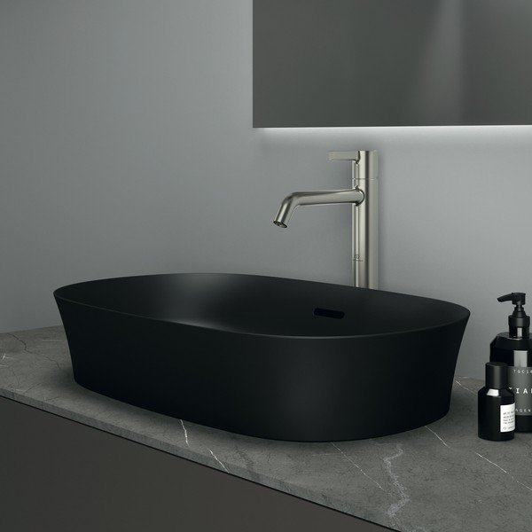 Lavabo in ceramica nera opaca 60x38 cm Ipalyss - Ideal Standard-image-1
