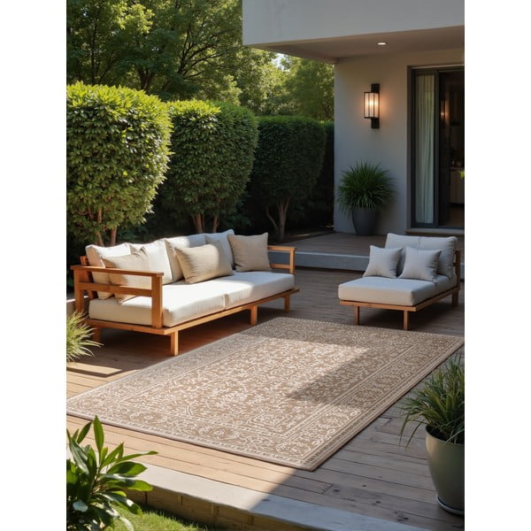Tappeto da interno/esterno beige/avorio 160x230 cm Duet Kona – NORTHRUGS-image-2