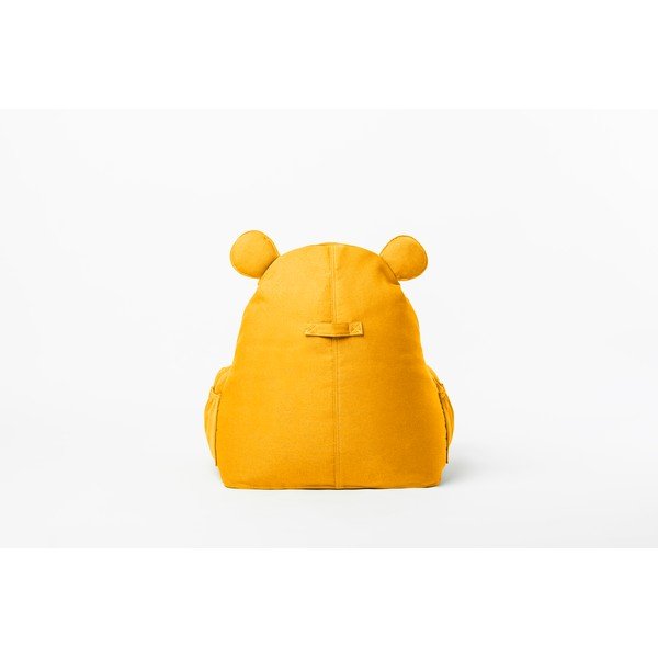 Borsa da divano per bambini giallo senape Hippo - The Brooklyn Kids-image-2