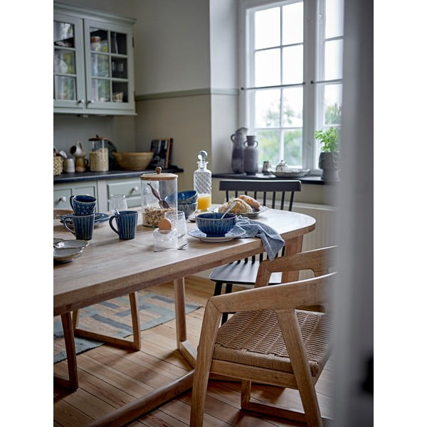 Tavolo da pranzo in legno di cauciù massiccio 100x200 cm Serrone – Bloomingville-image-1