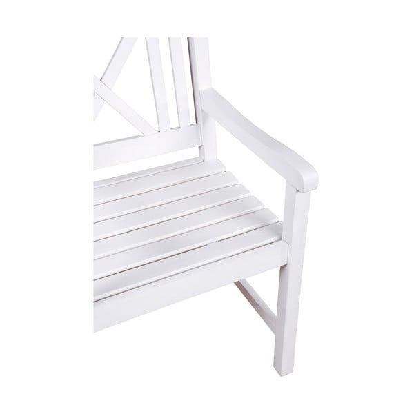 Sedia da giardino in legno bianco Malmö - Garden Pleasure-image-1