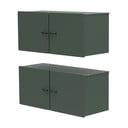 Componenti verde scuro con porta 2 pezzi 80x36 cm Dakota - Tenzo