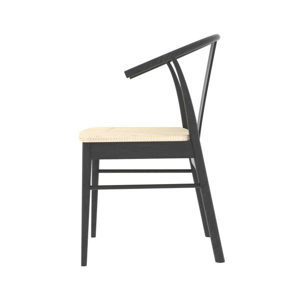 Sedia da pranzo in rovere nero Janik - Interstil-image-2
