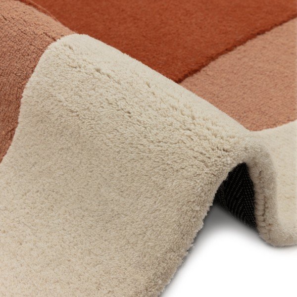 Tappeto arancione/beige in lana tessuto a mano 120x170 cm Kinney – MADE-image-4