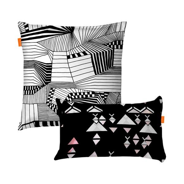 Set di 2 federe in cotone bianco Garden - Blanc