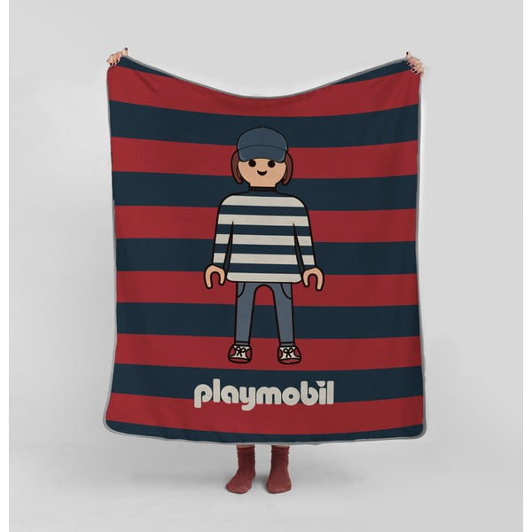 Coperta per bambini in microfibra 130x130 cm Stripes - Playmobil