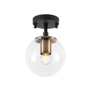 Lampada da soffitto nera con paralume in vetro ø 15 cm Atmaca - Opviq lights