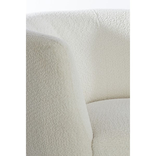 Poltrona bianca in tessuto bouclé Senja - Light & Living-image-4