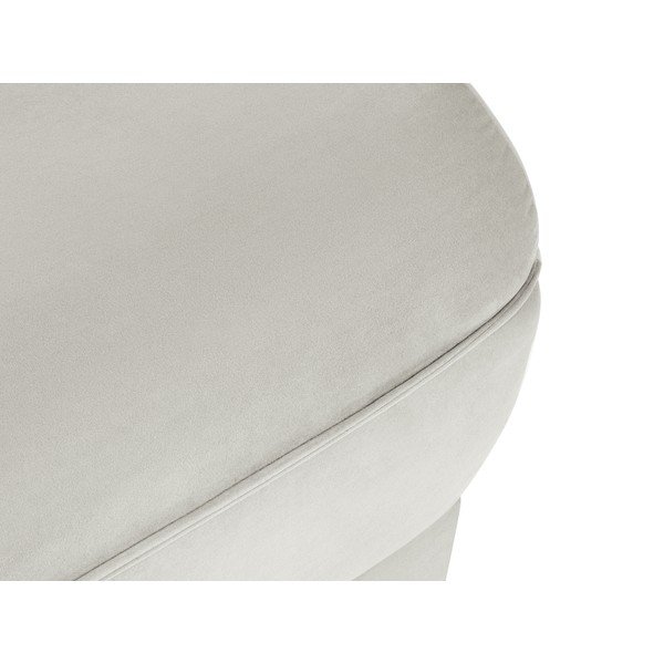 Sgabello in velluto beige Lando - Micadoni Home-image-4