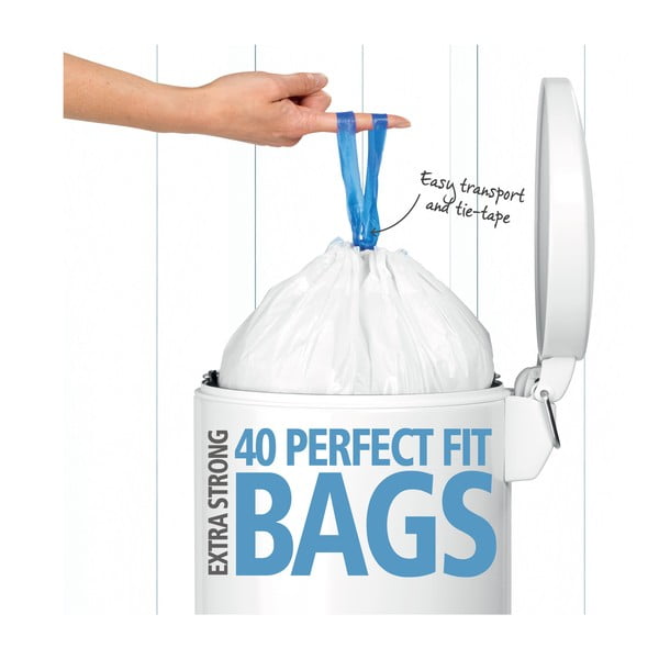 Dávkovač 40 odpadkových pytlů do koše Brabantia Perfect Fit, 20 l