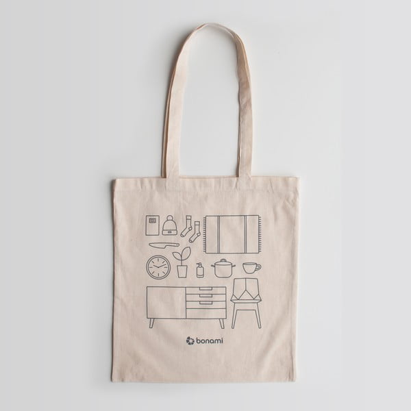 Borsa in tela color crema - Bonami-image-1