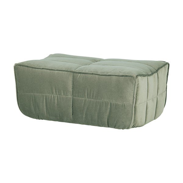 Poggiapiedi verde imbottito con rivestimento in velluto Cluster – vtwonen-image-2