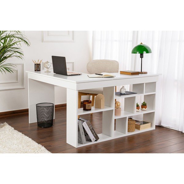 Scrivania angolare opaca 120x130 cm Vesper – Kalune Design-image-2